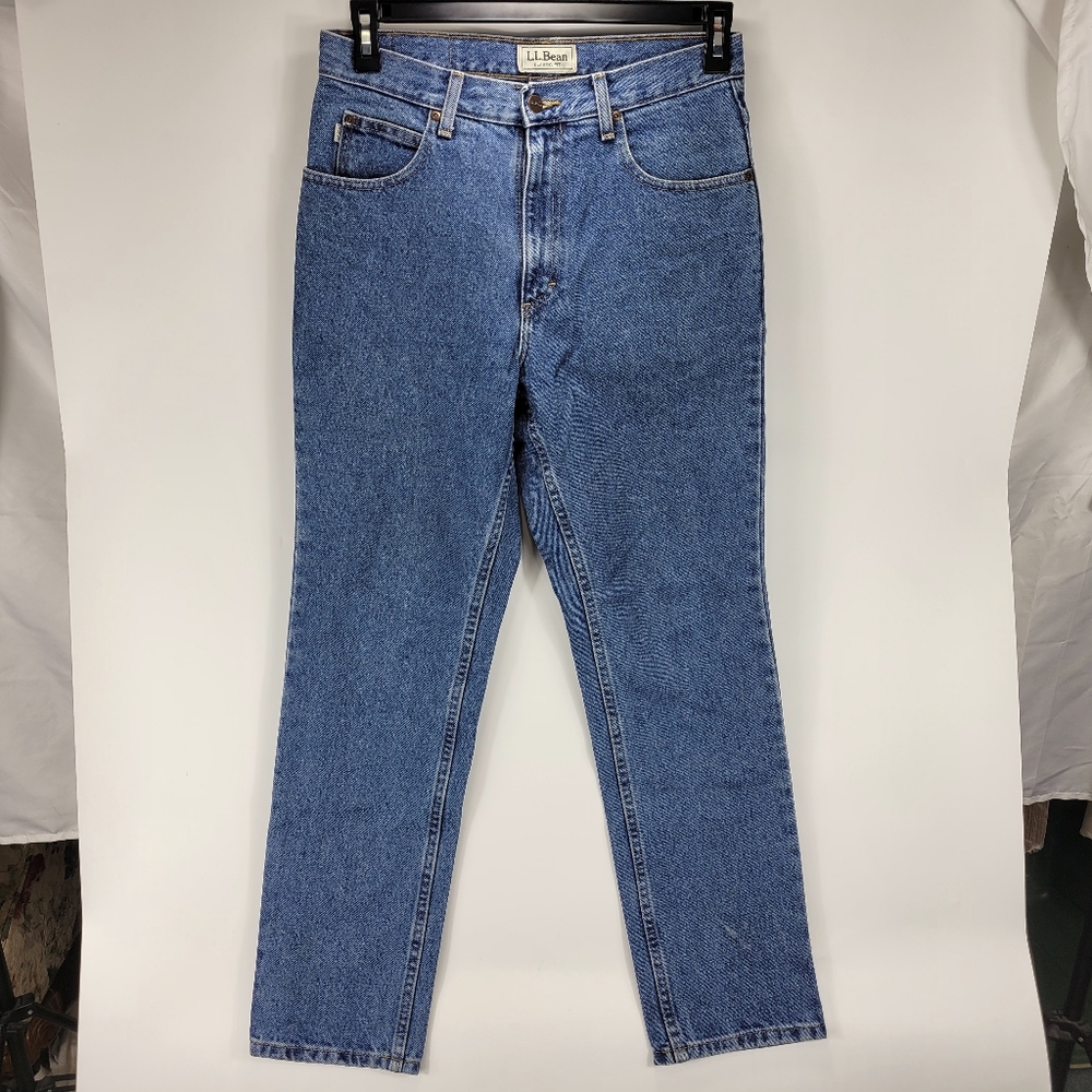 LL Bean Straight Leg Blue Jeans Men 30x29 Classic Fit Business Casual Work Pants